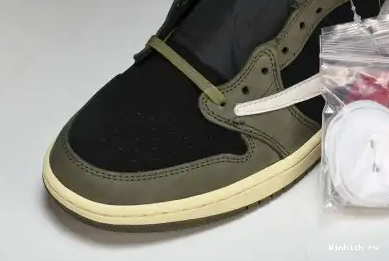 Low Travis Jordan OLIVE OG Scott BLACK Air 1 x 0624